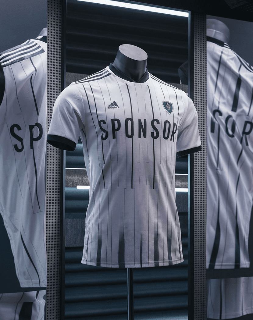 A custom jersey on a mannequin