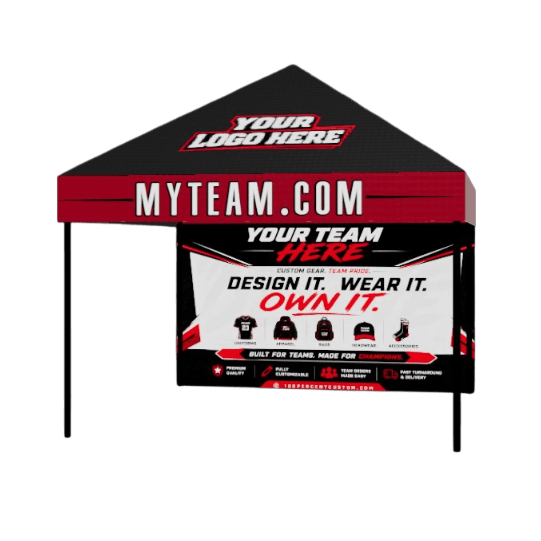 10×10 Tent with Back Wall