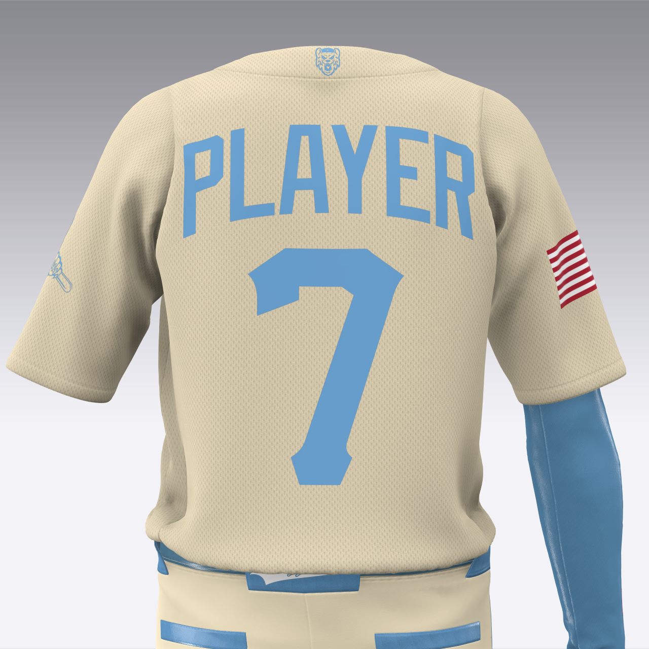 Wolfpack Heritage Creams Pro Mesh Full Button - Image 2