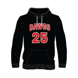 North Gwinnett “DAWGS”  Polyester “Model – The players received” Replica Game Jersey Sweatshirt – Black