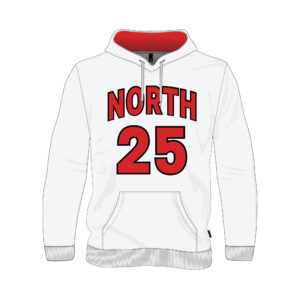 North Gwinnett “NORTH”  Polyester “Model – The players received” Replica Game Jersey Sweatshirt – White