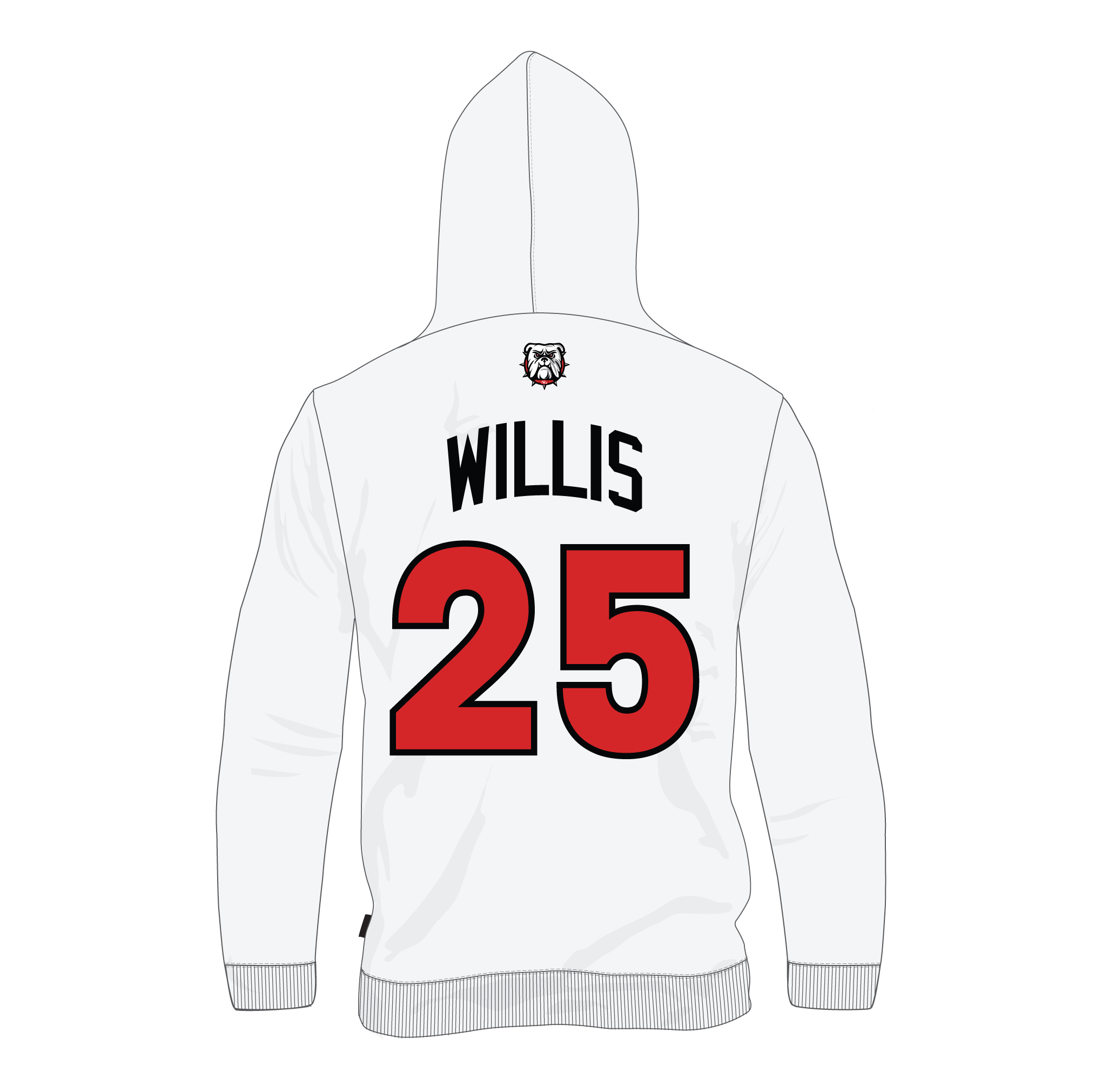 North Gwinnett “NORTH” Polyester “Model – The players received” Replica Game Jersey Sweatshirt – White - Image 2